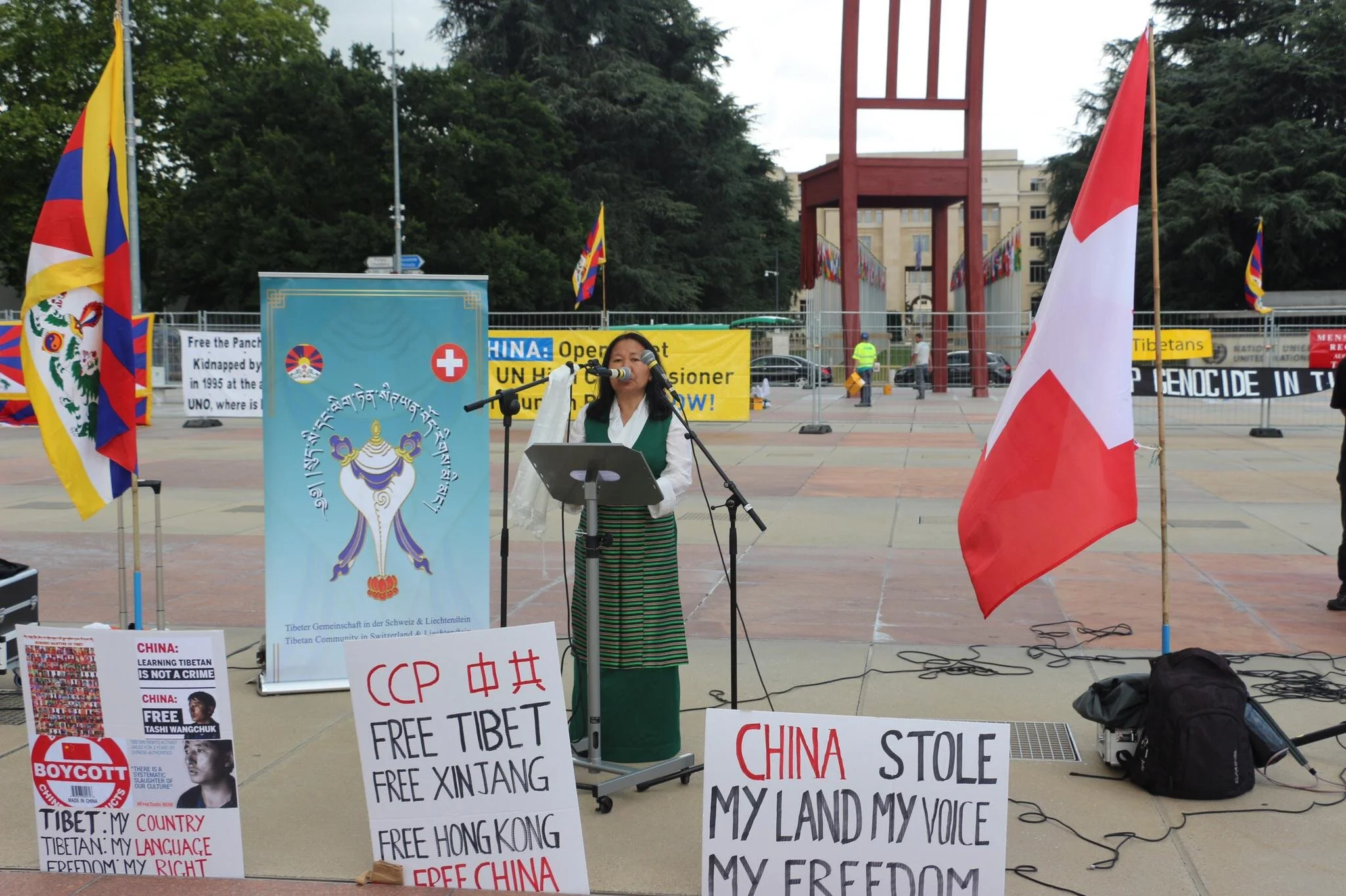 TGSL-Demos während UN Human Rights Council