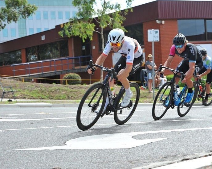 David Williams racing on the Specialized Tarmac.