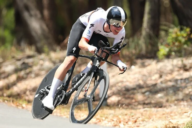 Pat Eddy in the U19 National Time Trial