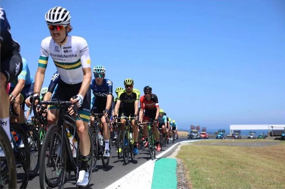 David Williams representing the KordaMentha Australian National Team in the 2019 Jayco Herald Sun Tour