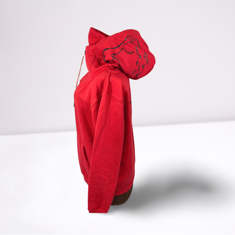 Tree Roots with a thought of LIghtning - LIO Pullover - Red