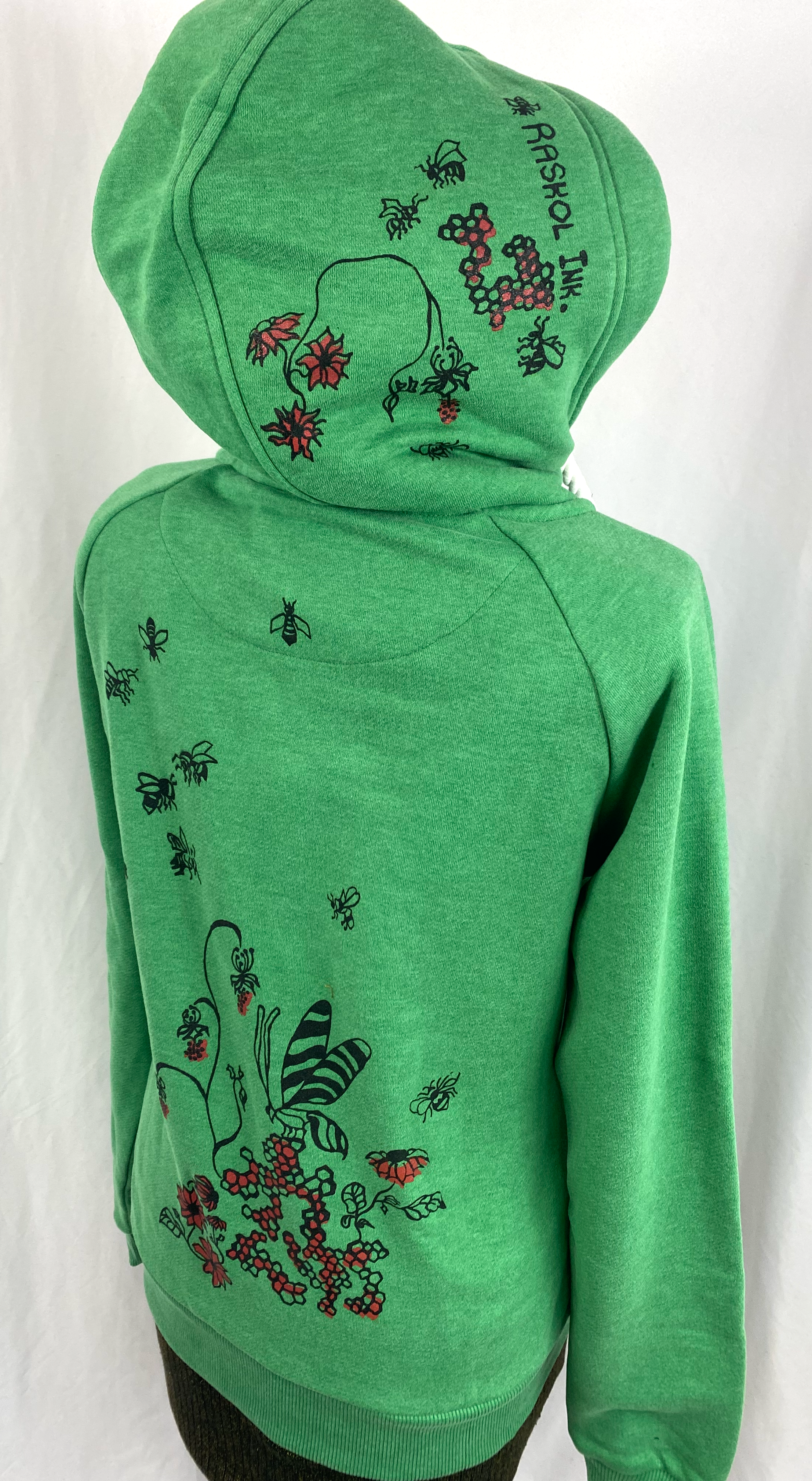 Covered in Bees - Luxury Full Zip - Cedar Green