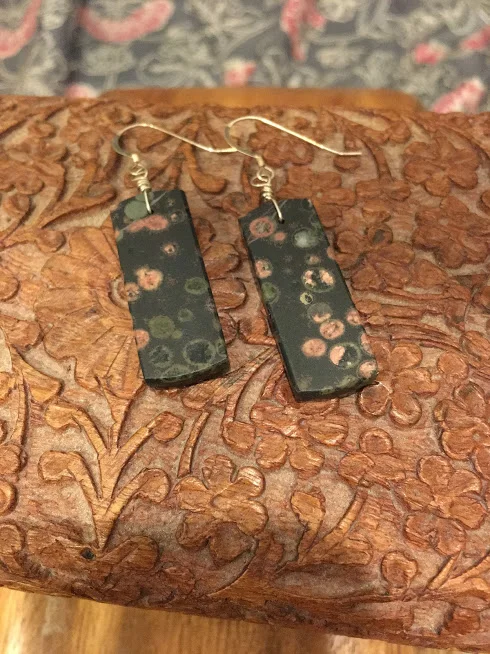 Cherry Blosom Jasper Earrings