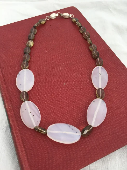 White Agate and Smoky Quartz