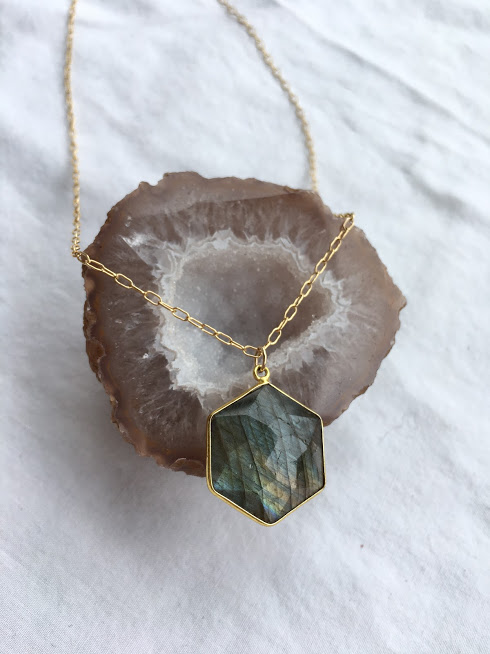 Labradorite Hexagon