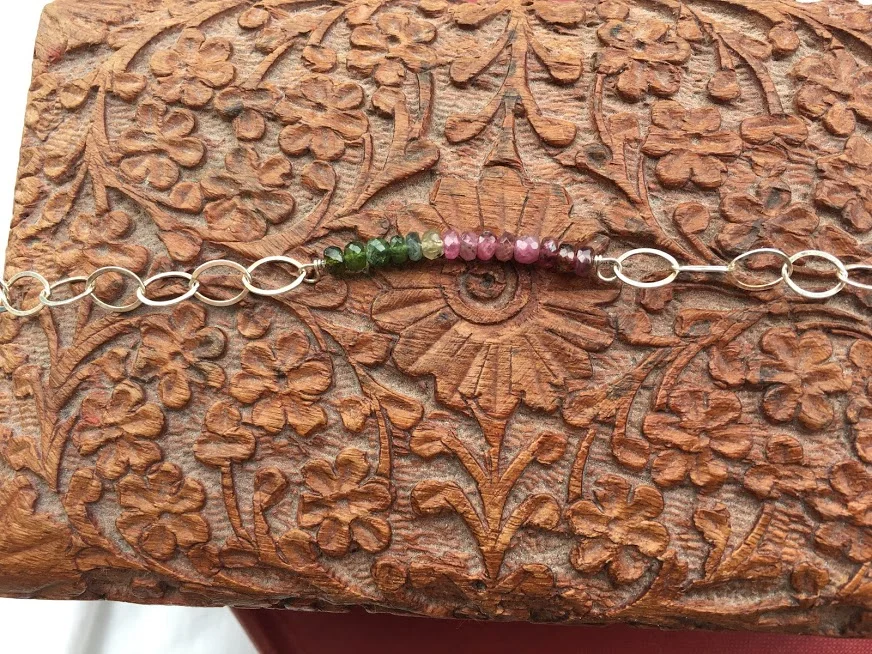 Watermelon Tourmaline Bracelet