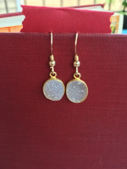 Druzy Oval Earrings