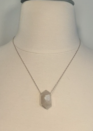 Cherry Blossom Quartz Point Necklace