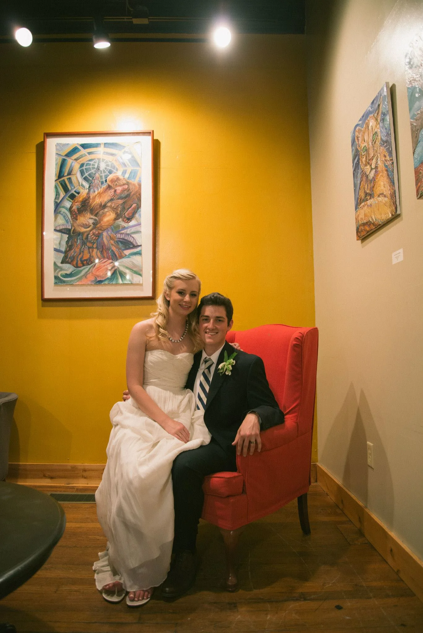 Our Wedding Reception in 2014 at Grassroots Coffee in Thomasville, GA