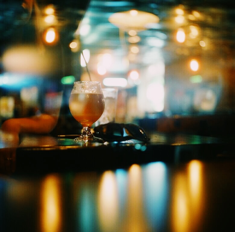 Drinking beer in some other dimension. Shot this while watching an Auburn football game last year