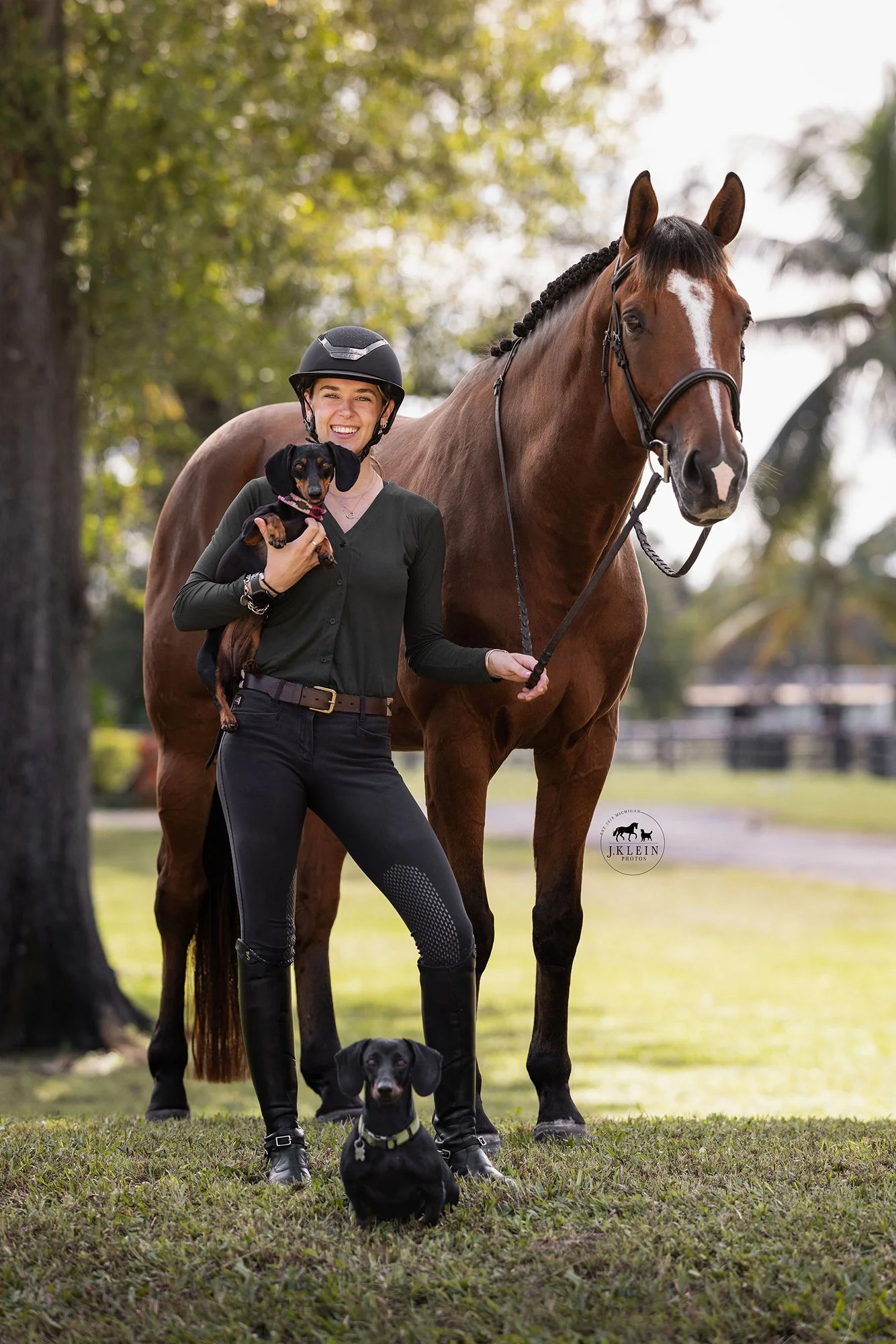 JKlein Photos, Wellington Florida Equine Photographer, photographs horse and rider for educational posing guide, creating professional portraits for equestrians.