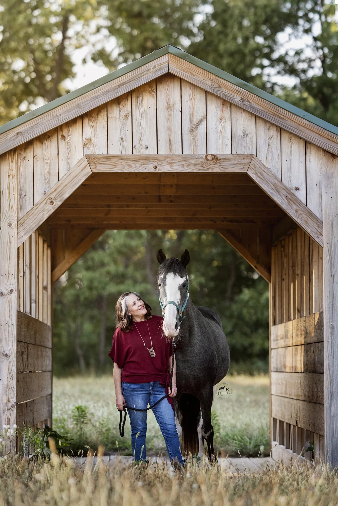 J.Klein Photos, Grand Rapids Michigan + Wellington Florida Equine Photographer photographs a horse and rider session with an spotted saddle horse in the summer sunset