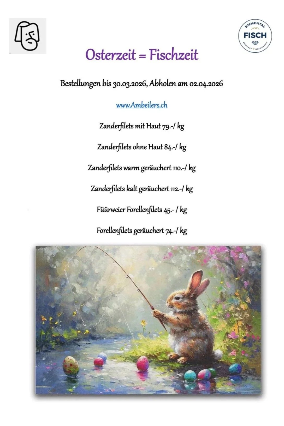 Osterzeit = Fischzeit