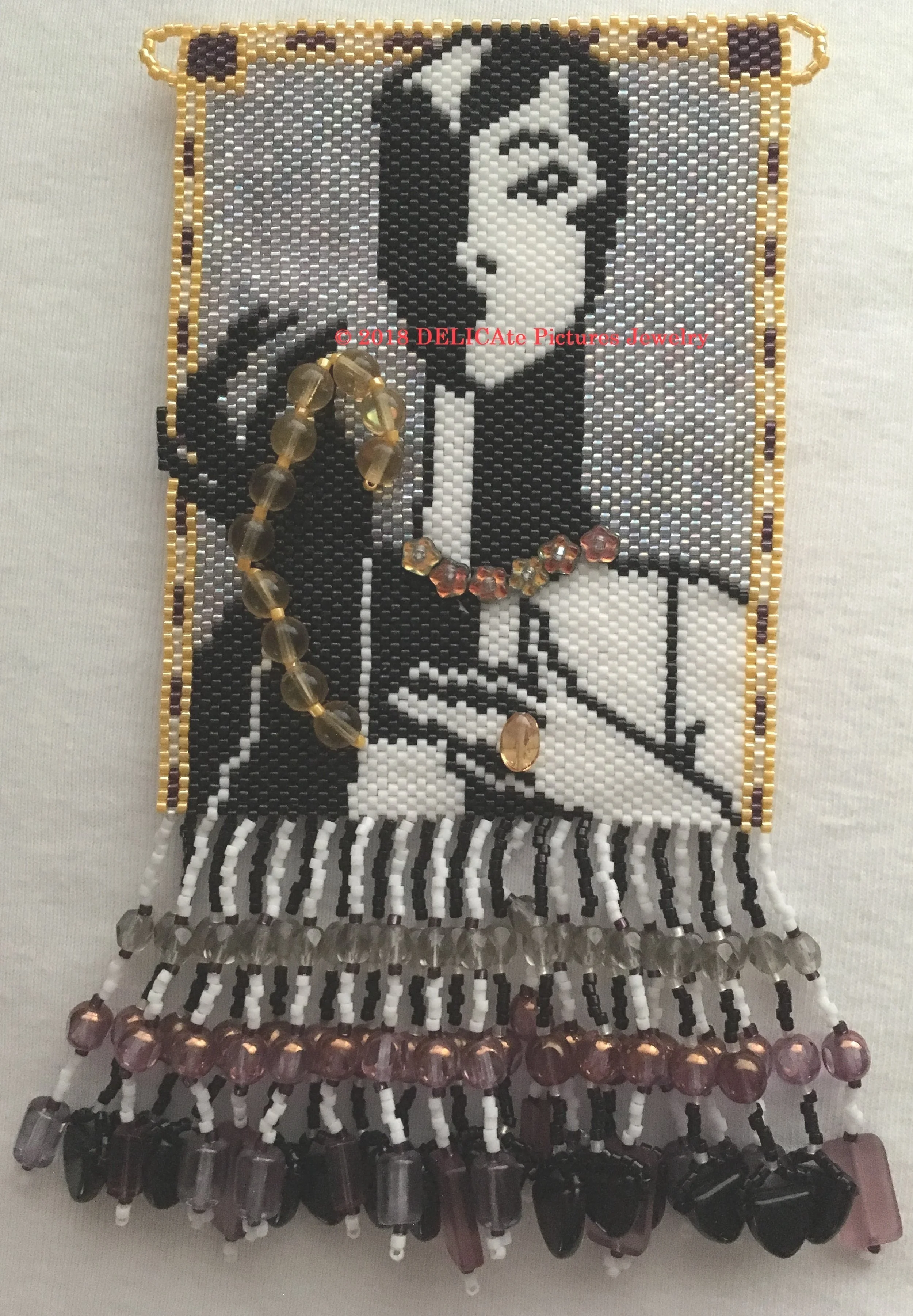 Art Deco Bead Goddess Necklace