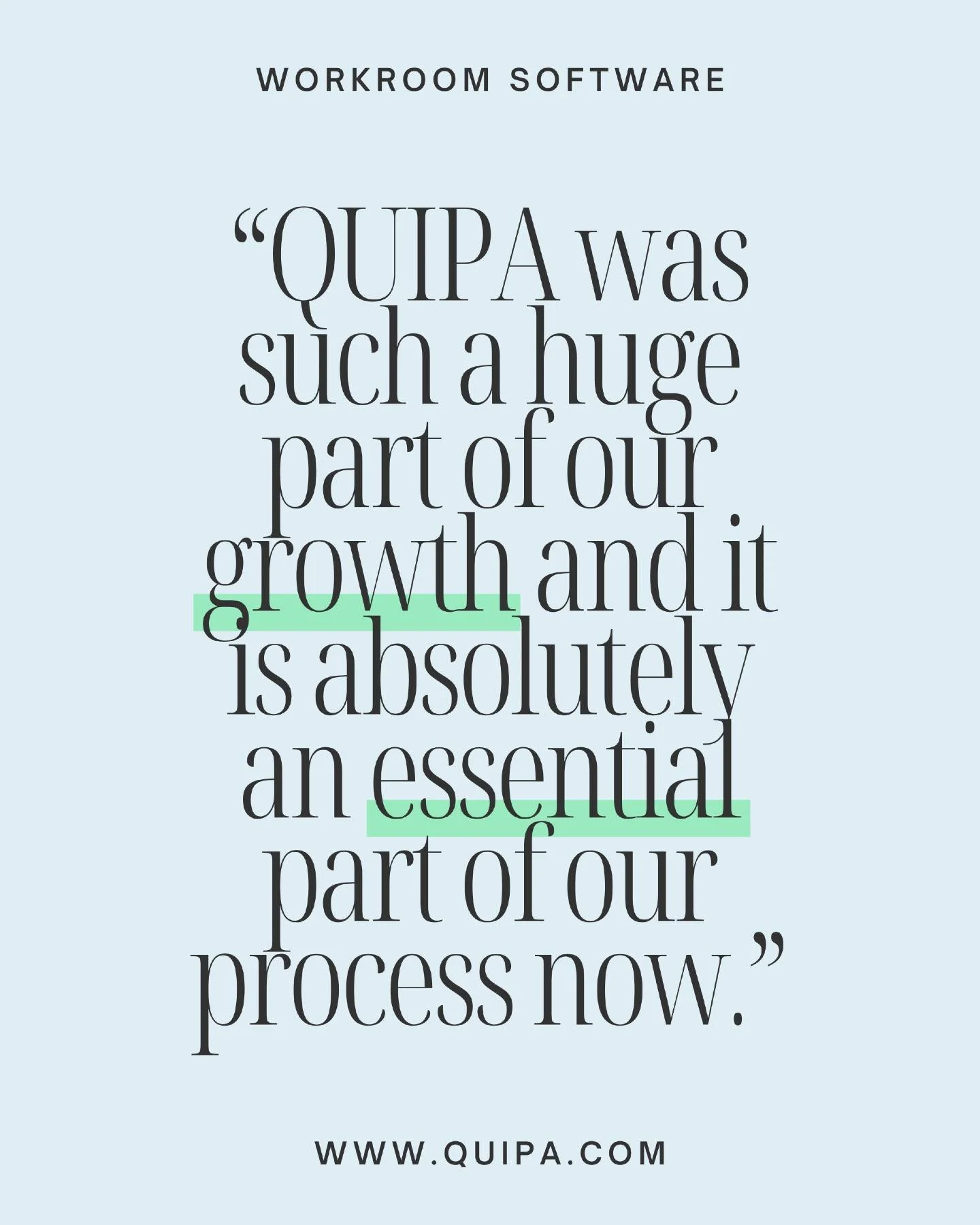 We love hearing how QUIPA's workroom software is helping these amazing businesses grow! 🥰 Curious to see QUIPA in action? Check out the link in our bio to get scheduled for a demo today. 🤩

#workroomsoftware #draperyworkroomsoftware #draperyworkroo