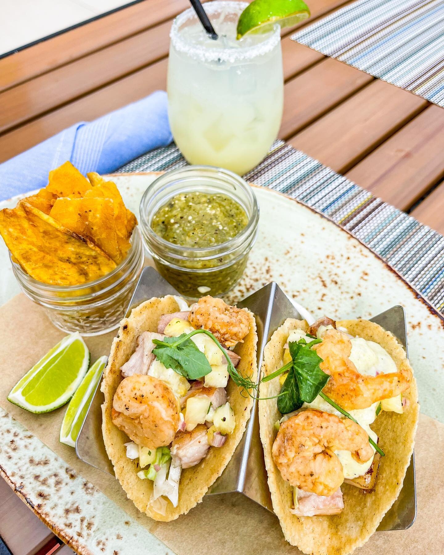 Are tacos your love language too? 🌮 We are so excited that @cltampabay&rsquo;s #TampaBayTacoWeek is back! Today through April 10th, we&rsquo;ll be serving up crispy rock shrimp &amp; pork belly tacos for $16. 
 
Served with pineapple pico de gallo, 