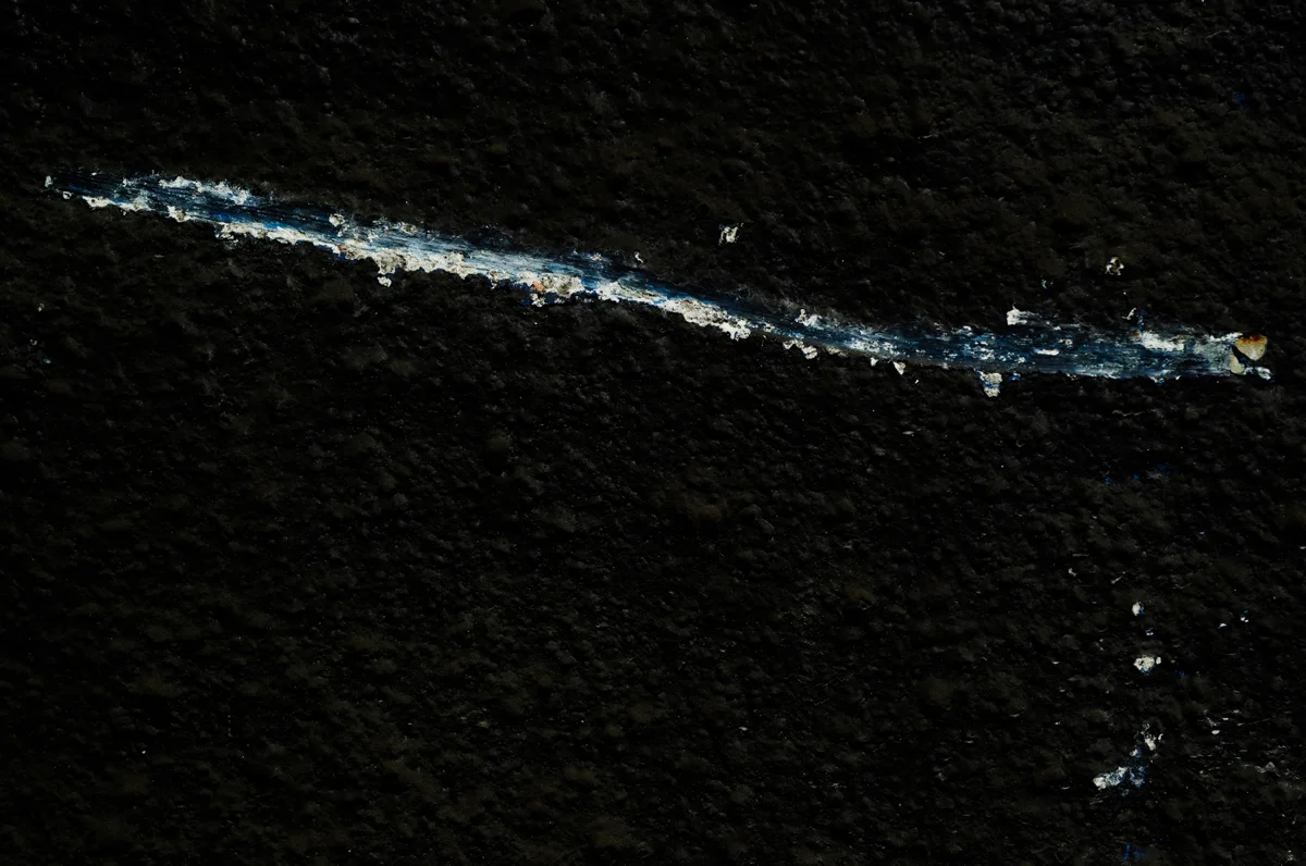  Sleepless 2017 - 2018  Alexvi noticed and collected scratch marks in parking garages around the world. In his eyes, mistakes caused by careless drivers turned into expressionist paintings. 