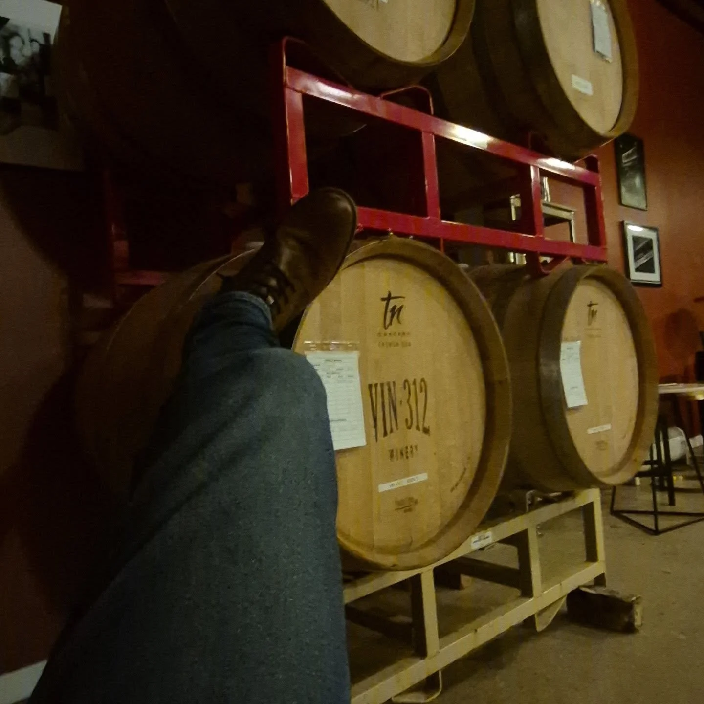 The winemaker is taking a break!