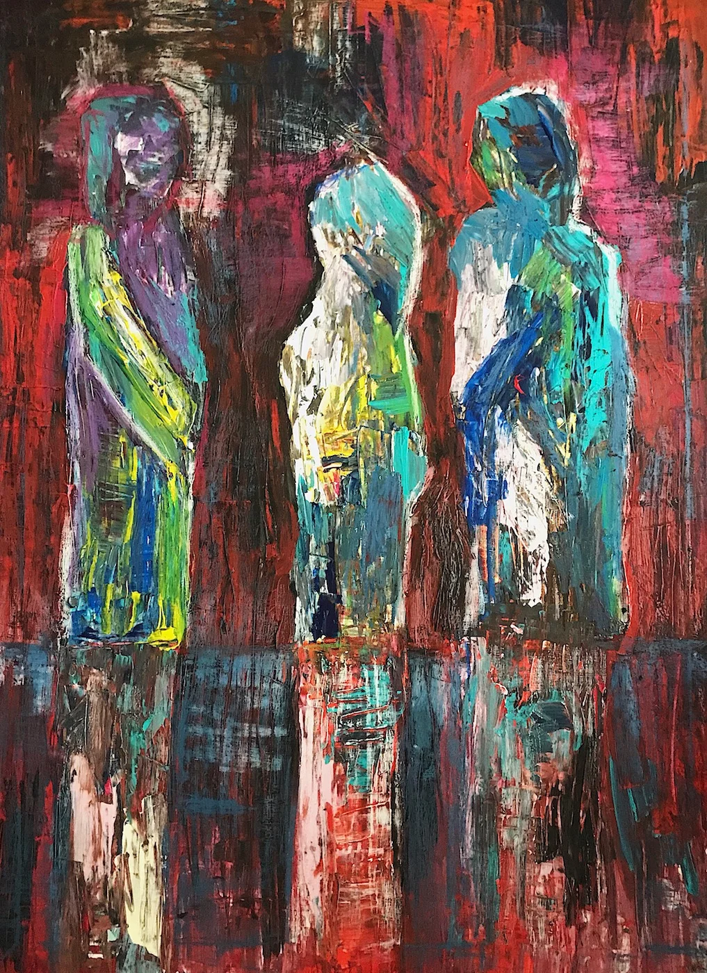 The Choice, 30”x40”, acrylic and oil pastel on canvas, 2018