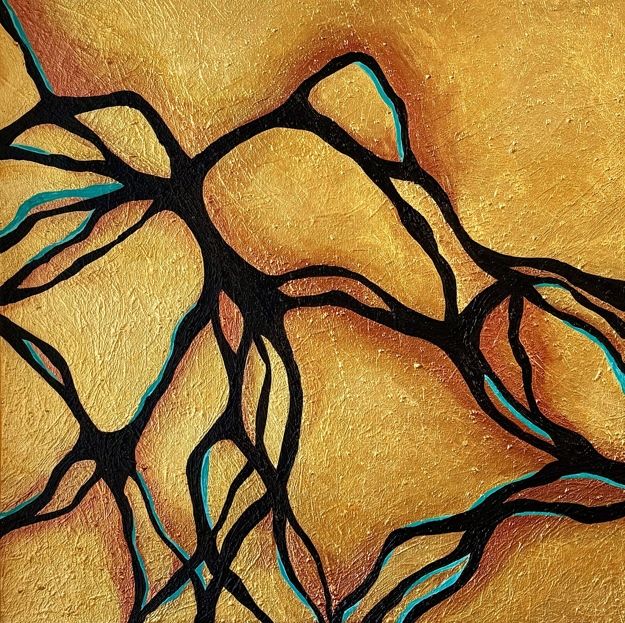 Check Marks, 30 x 30, acrylic on canvas, 2025