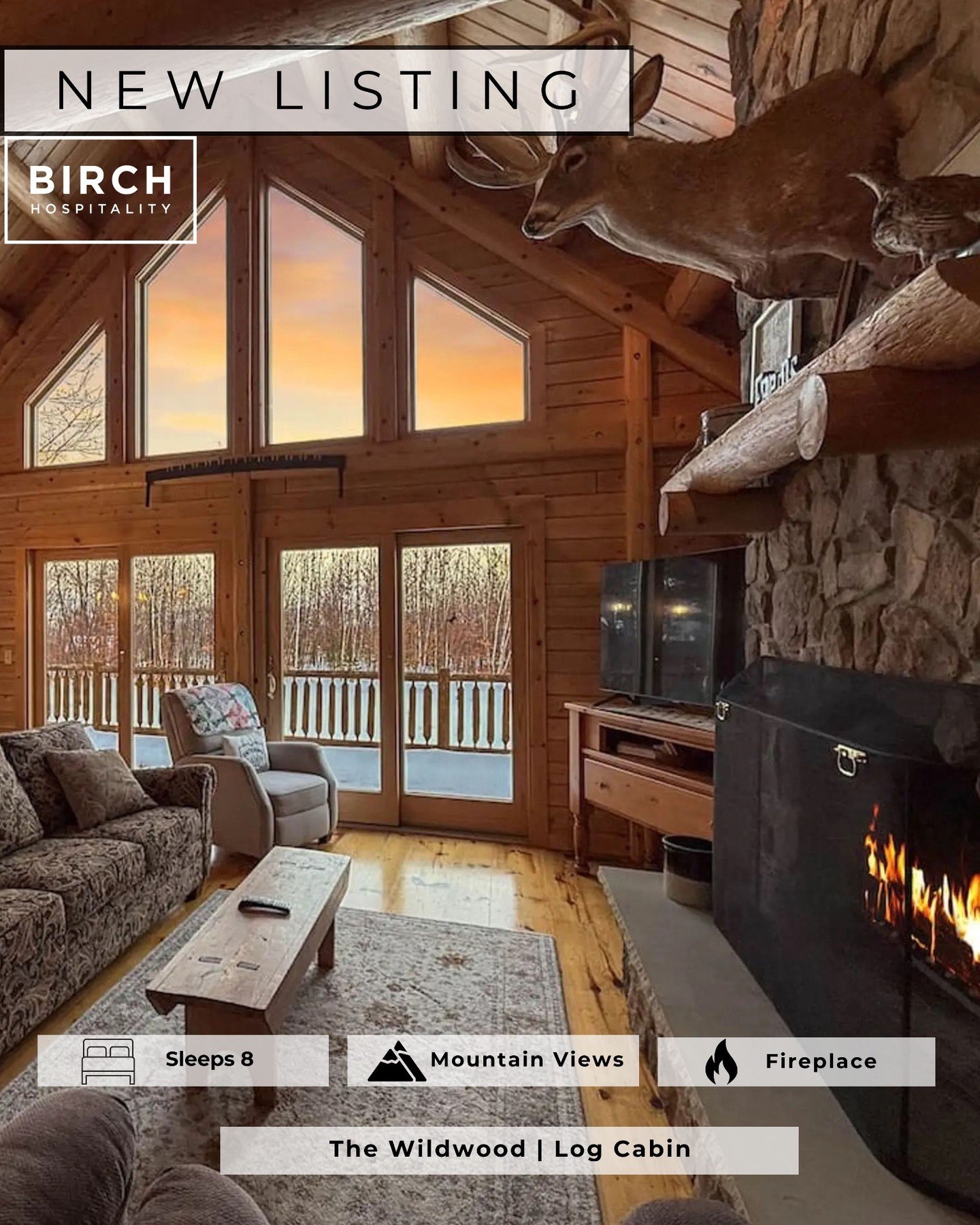 ✨ NEW LISTING ✨

Experience true Maine comfort at The Wildwood, a cozy log cabin tucked off Knights Hill Road in the heart of Bridgton. Surrounded by towering pines and peaceful mountain views, this 3-bedroom, 2.5-bath retreat offers the perfect blen