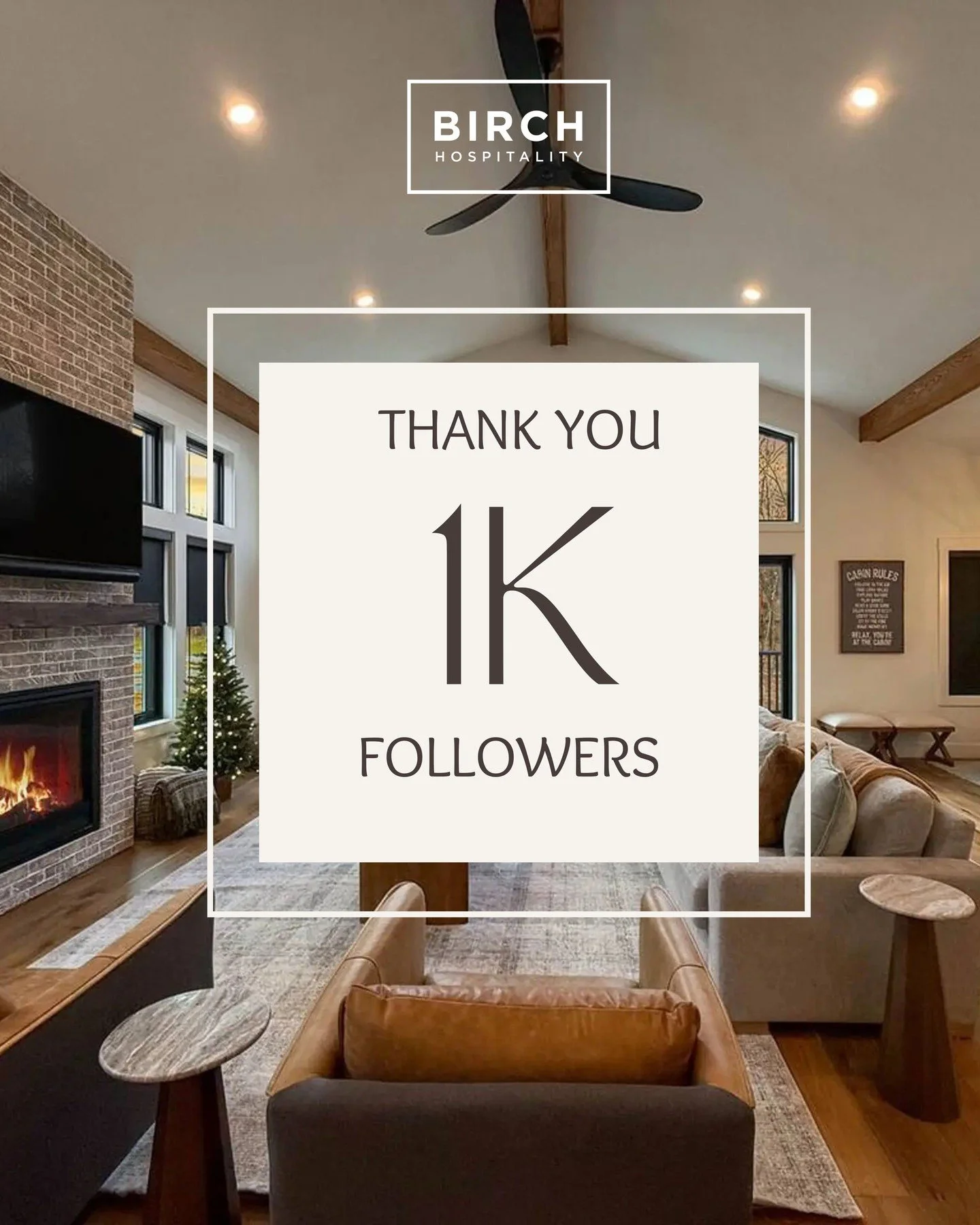 We&rsquo;ve just hit 1K followers, and we couldn&rsquo;t be more thankful for every like, comment, and share. 

Here&rsquo;s to cozy stays, beautiful spaces, and the amazing community we&rsquo;re building together! 🤍

#BirchHospitality #1KFollowers 