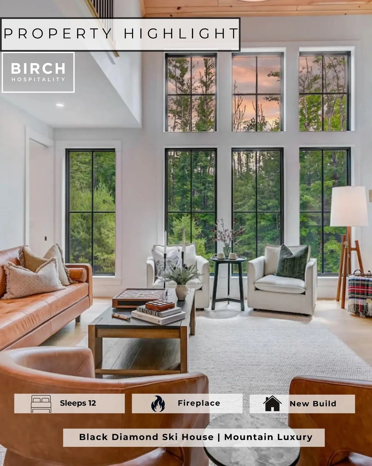 ✨ PROPERTY HIGHLIGHT! ✨

Welcome to Black Diamond Ski House, a luxury 5-bedroom, 3.5-bathroom townhouse located at the base of Cranmore Mountain. Built in 2024 and professionally designed with high-end finishes, this modern mountain retreat is just s