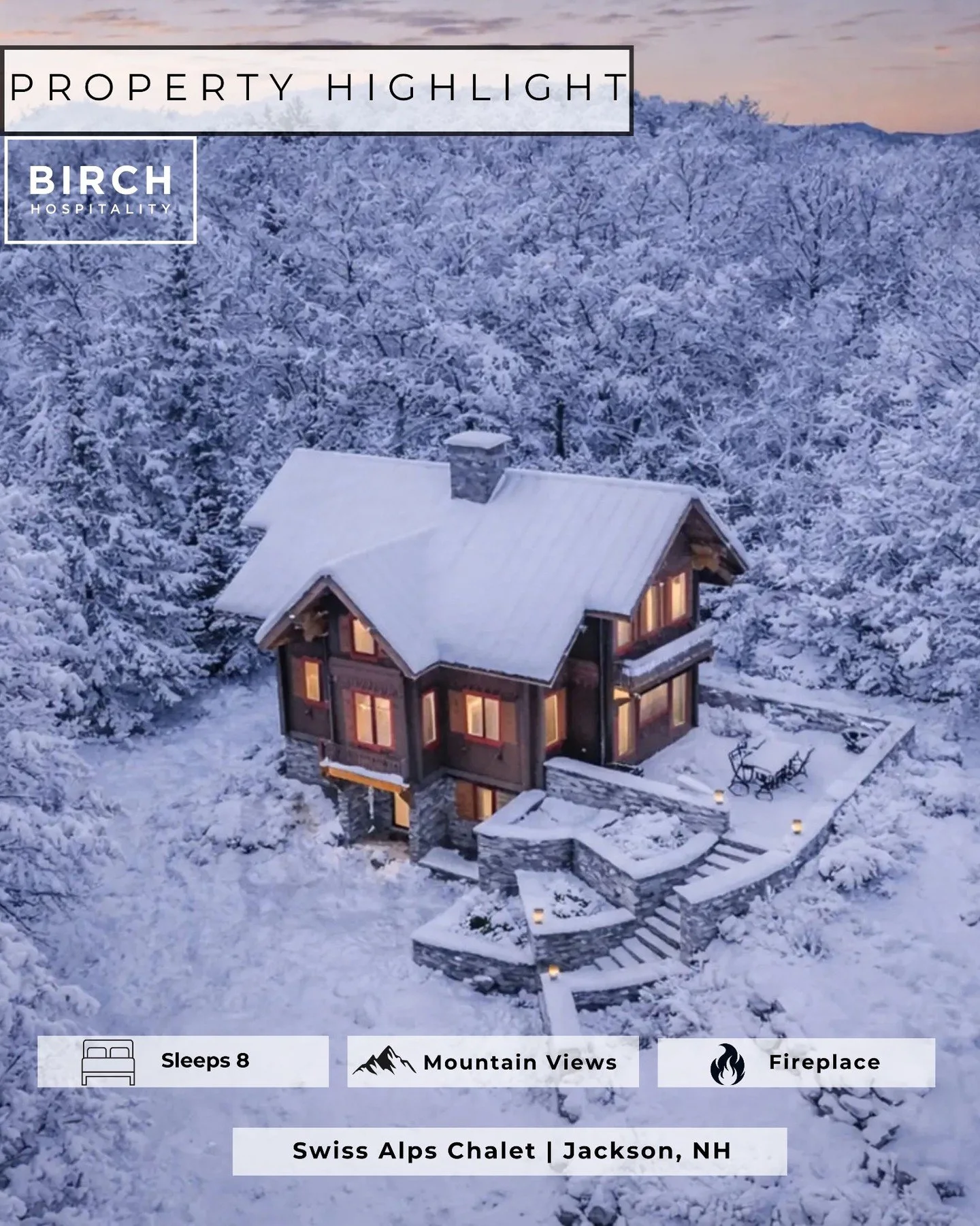 ✨ PROPERTY HIGHLIGHT ✨

Welcome to a charming Swiss Alps Chalet in Jackson, NH, where alpine history meets modern mountain comfort. This remodeled 3-bedroom, 2-bathroom home offers breathtaking views of Mt. Kearsarge and the Western Maine Mountains, 