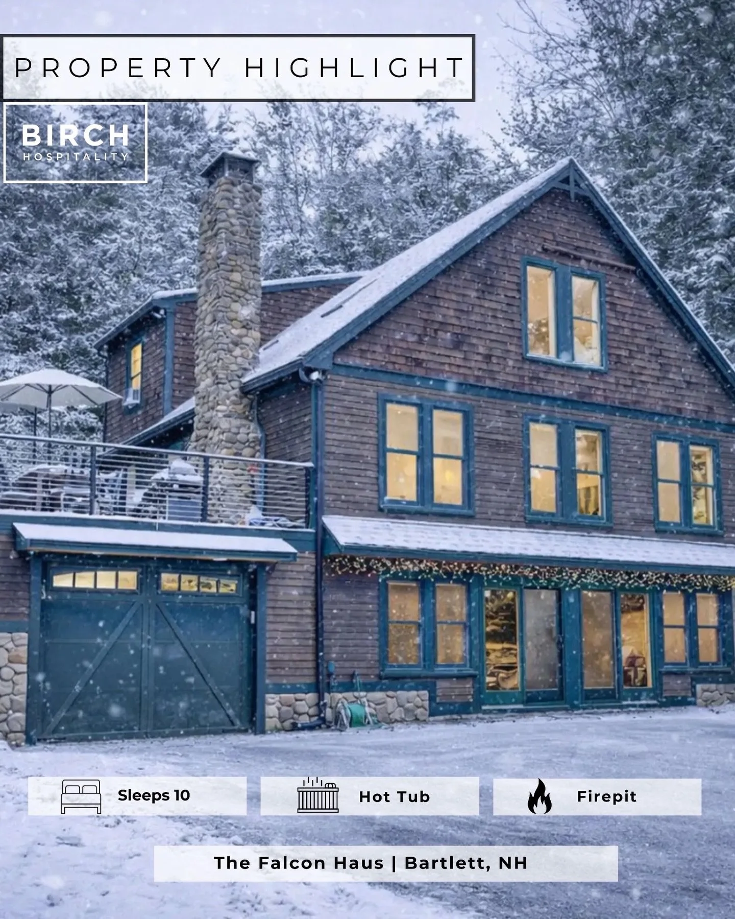 ✨ PROPERTY HIGHLIGHT ✨
⠀⠀⠀⠀⠀⠀⠀⠀⠀
Welcome to Falcon Haus, a high-end mountain retreat in the heart of Bartlett, NH. Blending rustic White Mountain charm with elevated finishes, this private 4-bedroom escape is designed for comfort, connection, and yea