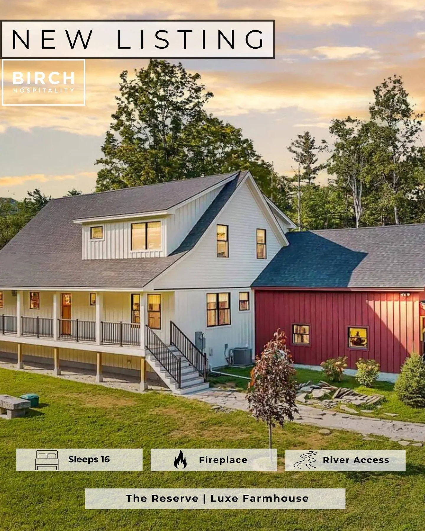 ✨ NEW LISTING ✨

Welcome to The Reserve &mdash; a luxury farmhouse retreat set on 2 private acres in the heart of the White Mountains. Designed with space, light, and comfort in mind, this 3,700 sq. ft. home offers an elevated stay where everything f