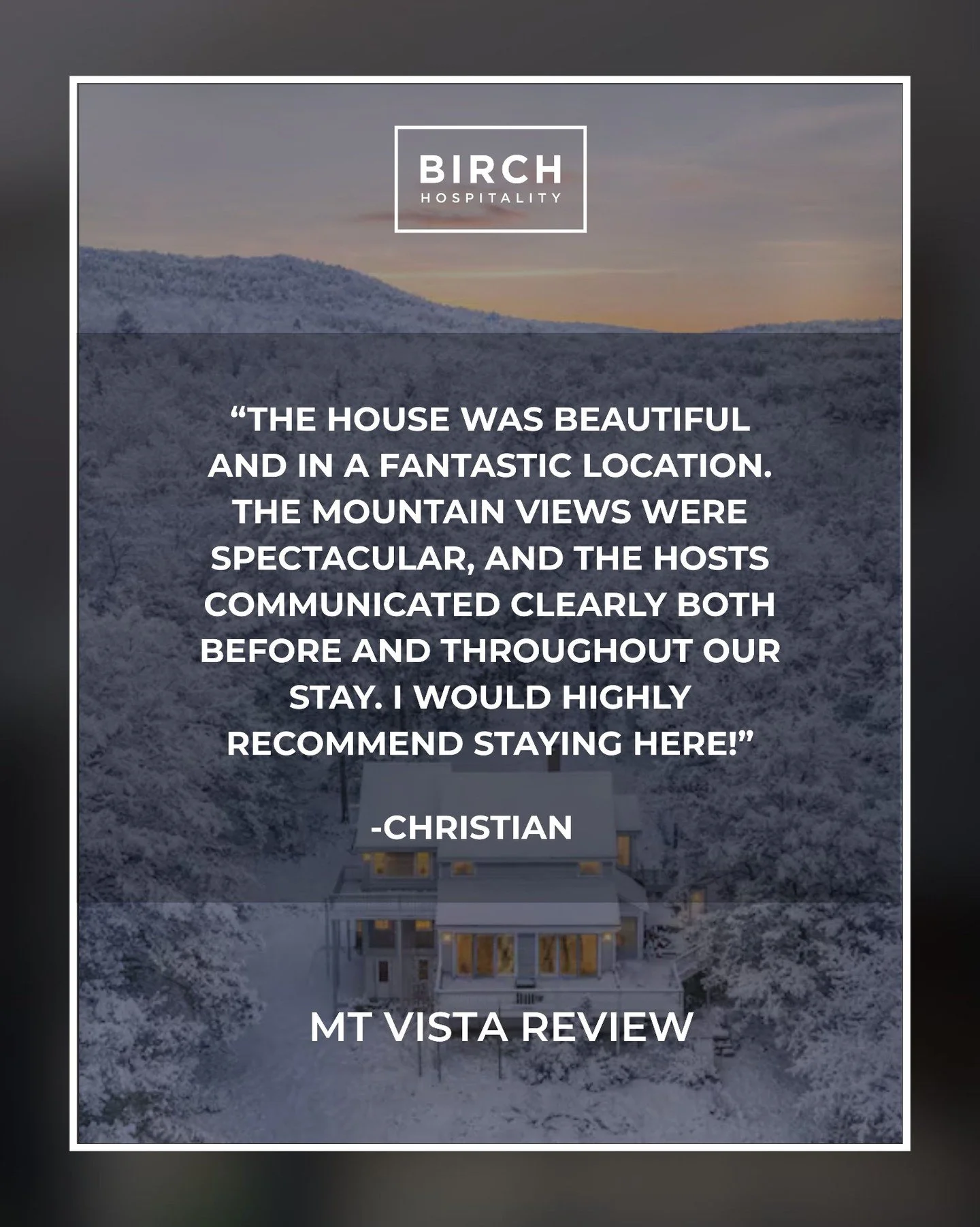✨ Mt Vista Guest Review ✨

This newly remodeled modern mountain retreat blends upscale comfort with breathtaking panoramic views. Designed as the perfect four-season basecamp, it&rsquo;s just minutes from skiing, Story Land, hiking, and the best of M