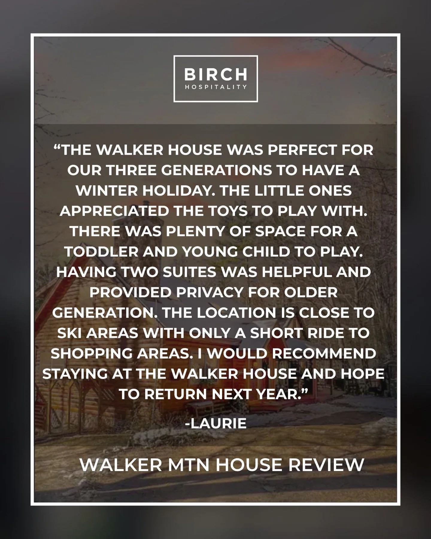 ✨ Walker Mountain House Guest Review ✨

Welcome to The Walker Mountain House &mdash; a spacious, thoughtfully designed retreat perfect for multi-generational getaways in the heart of the White Mountains. With multiple living areas, private suites, an
