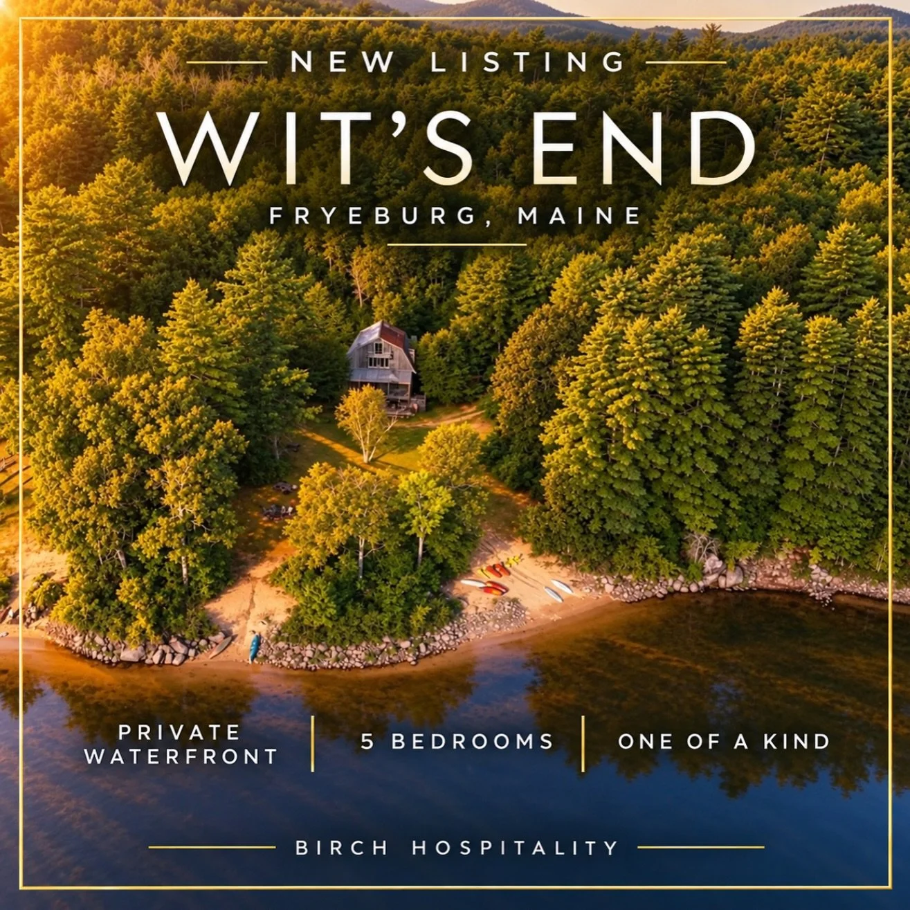 🌲 NEW LISTING | WIT&rsquo;S END 🌲
Fryeburg, Maine

Welcome to Wit&rsquo;s End, a one-of-a-kind rustic-modern retreat tucked along the shores of Lovewell Pond. With 5 bedrooms, 3.5 bathrooms, and room for up to 11 guests, this waterfront escape is m