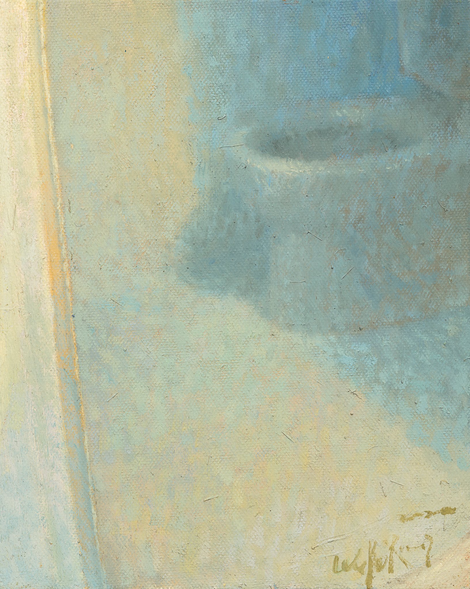 《馬桶》油畫顏料塗抹於畫布板，25.5x17.5cm,2020