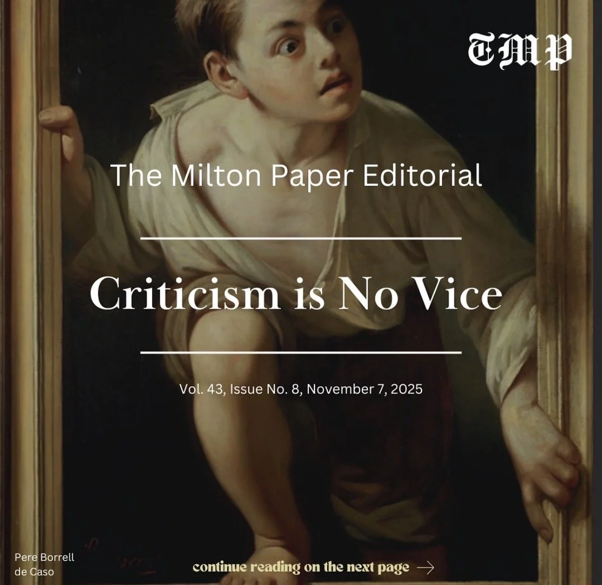 Criticism is No Vice