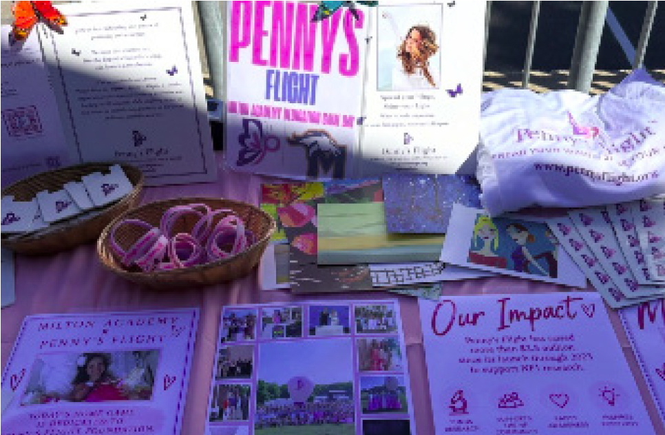 Pink and Purple Mark Penny’s Flight at Milton
