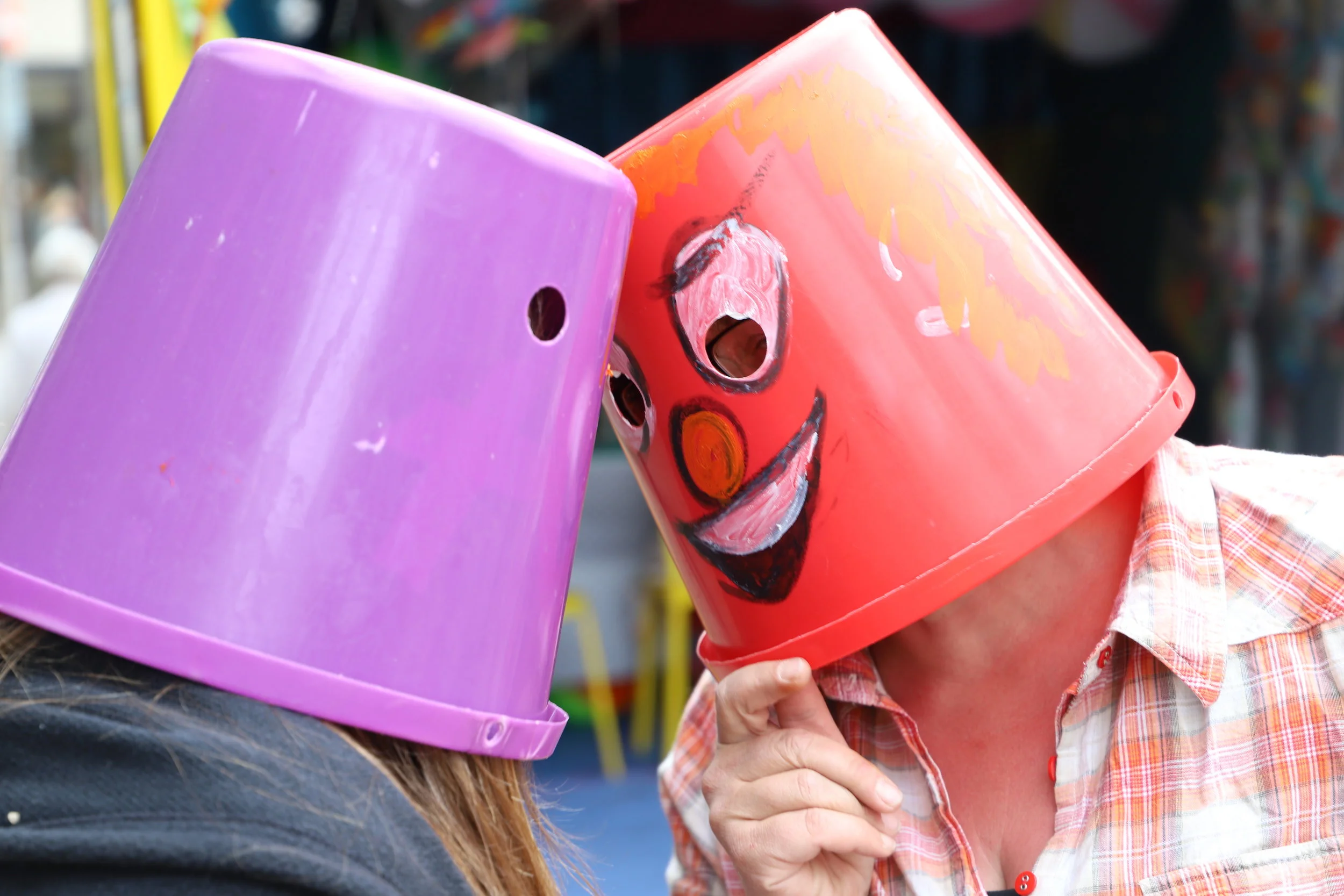 Bucket heads on Briggate