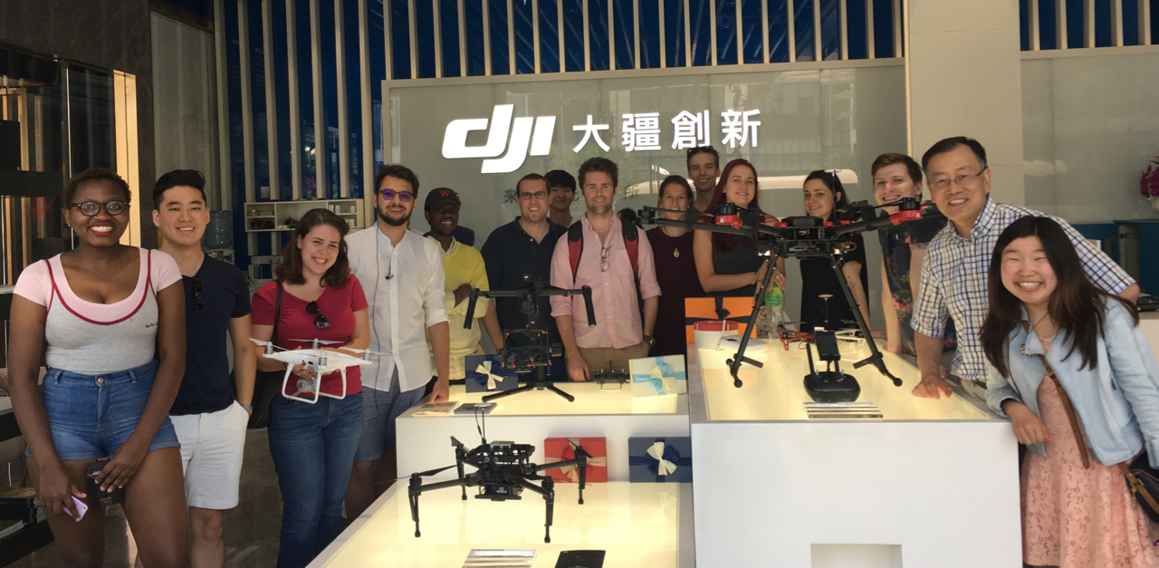 Visiting DJI corporation in Shenzhen with the students of the Yenching Academy of Peking University