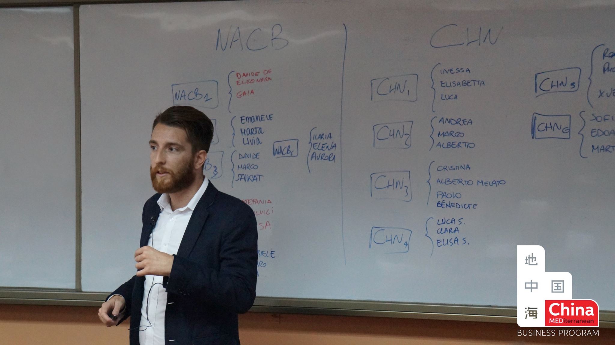 Giving a lecture at ChinaMed Business Program