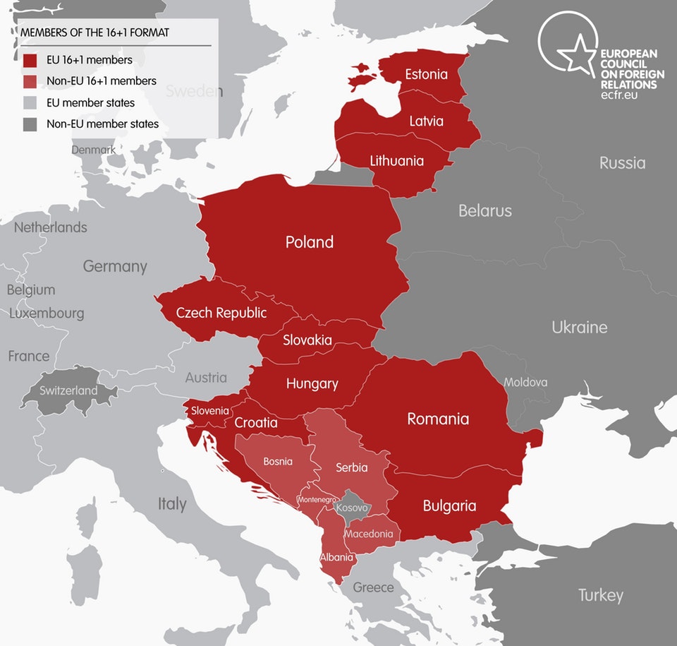 Central and Eastern European Countries Participating in the 16+1 Cooperation