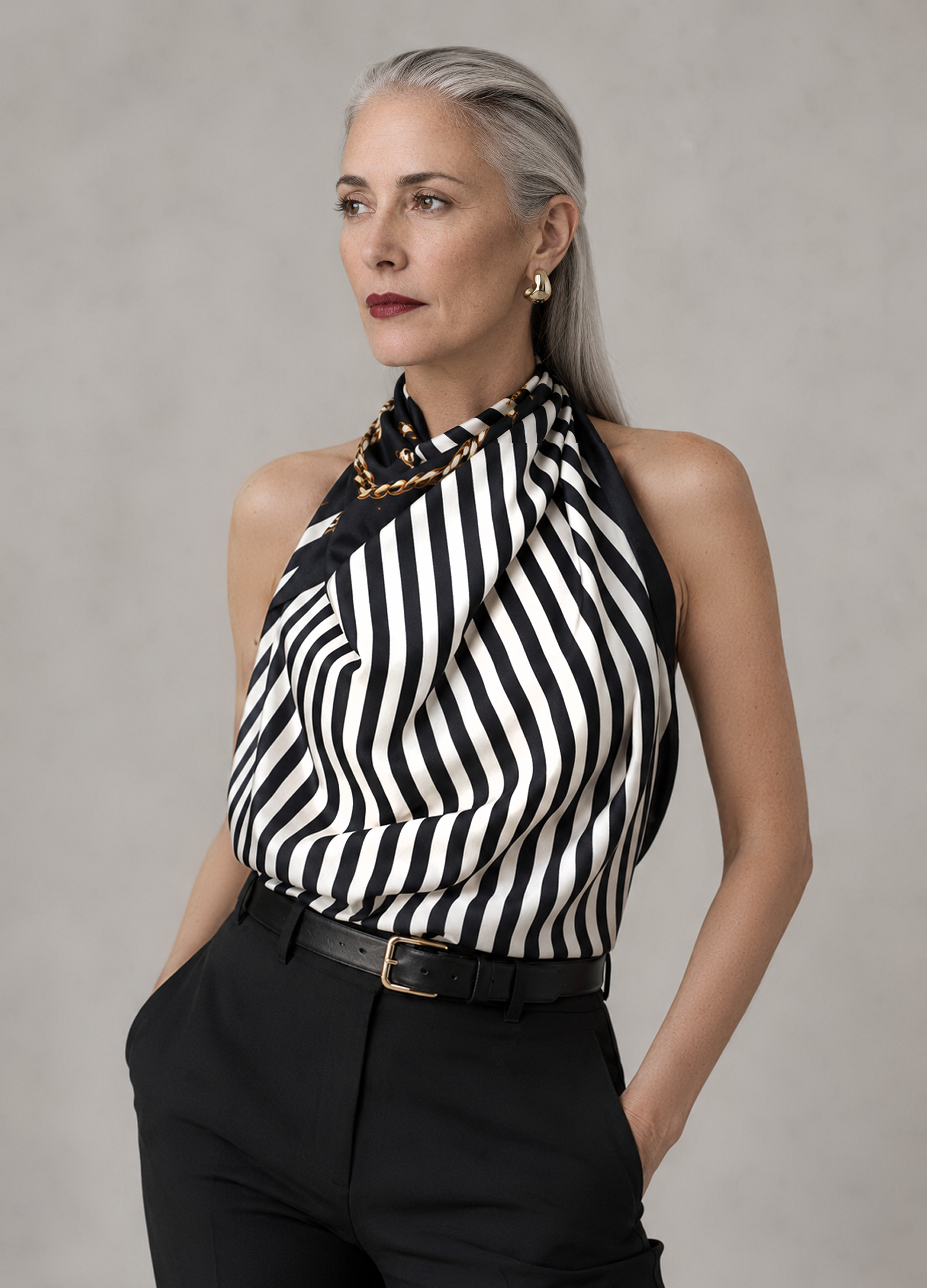 DESIGNER SILK SCARF BLACK AND WHITE STRIPES (2).png