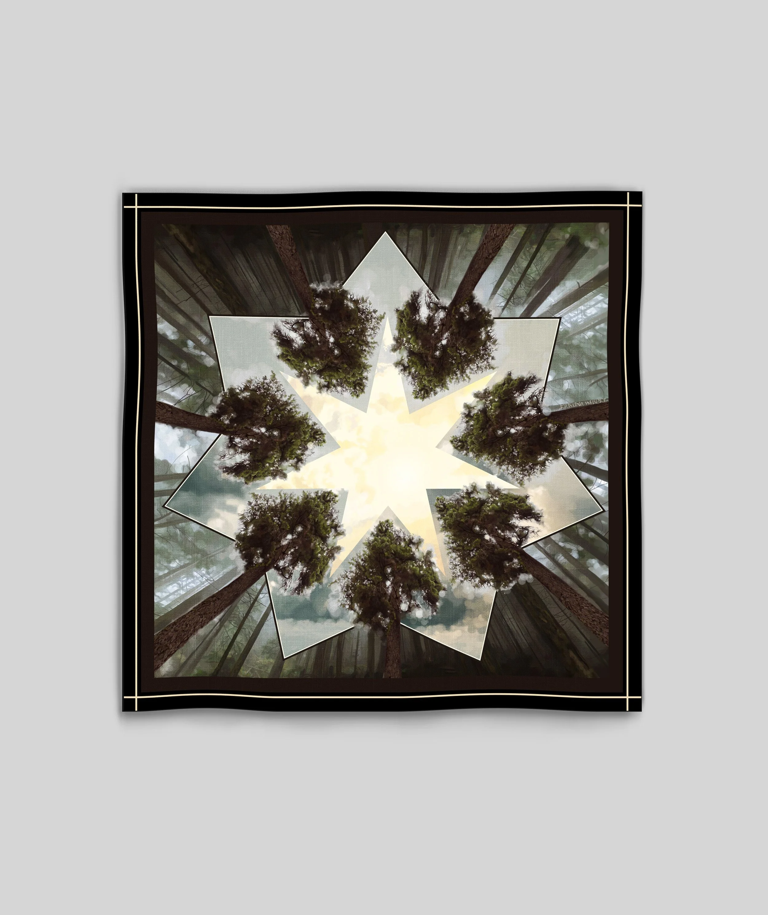 SEVEN TREES  cotton silk bandana