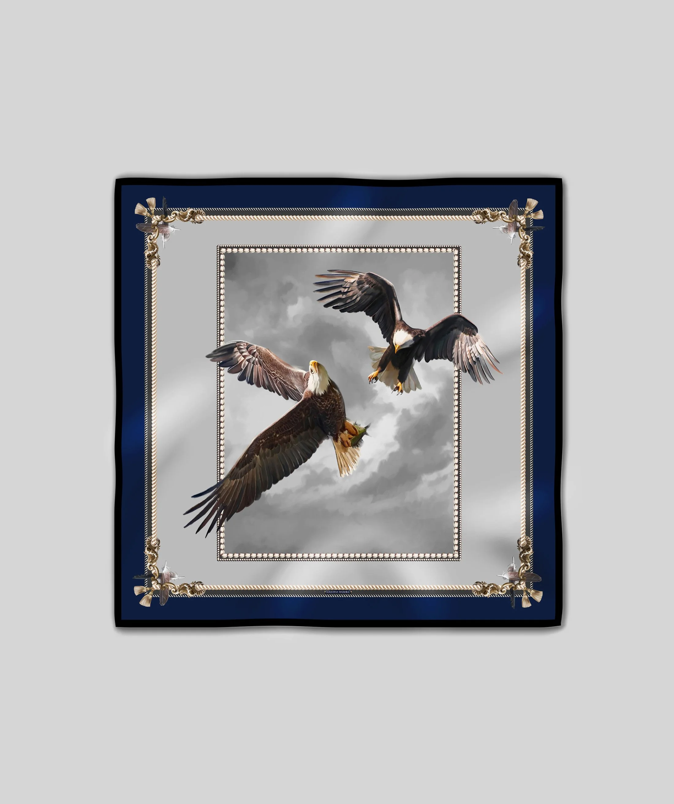 EAGLE’S FIGHT- silk scarf (bandana)