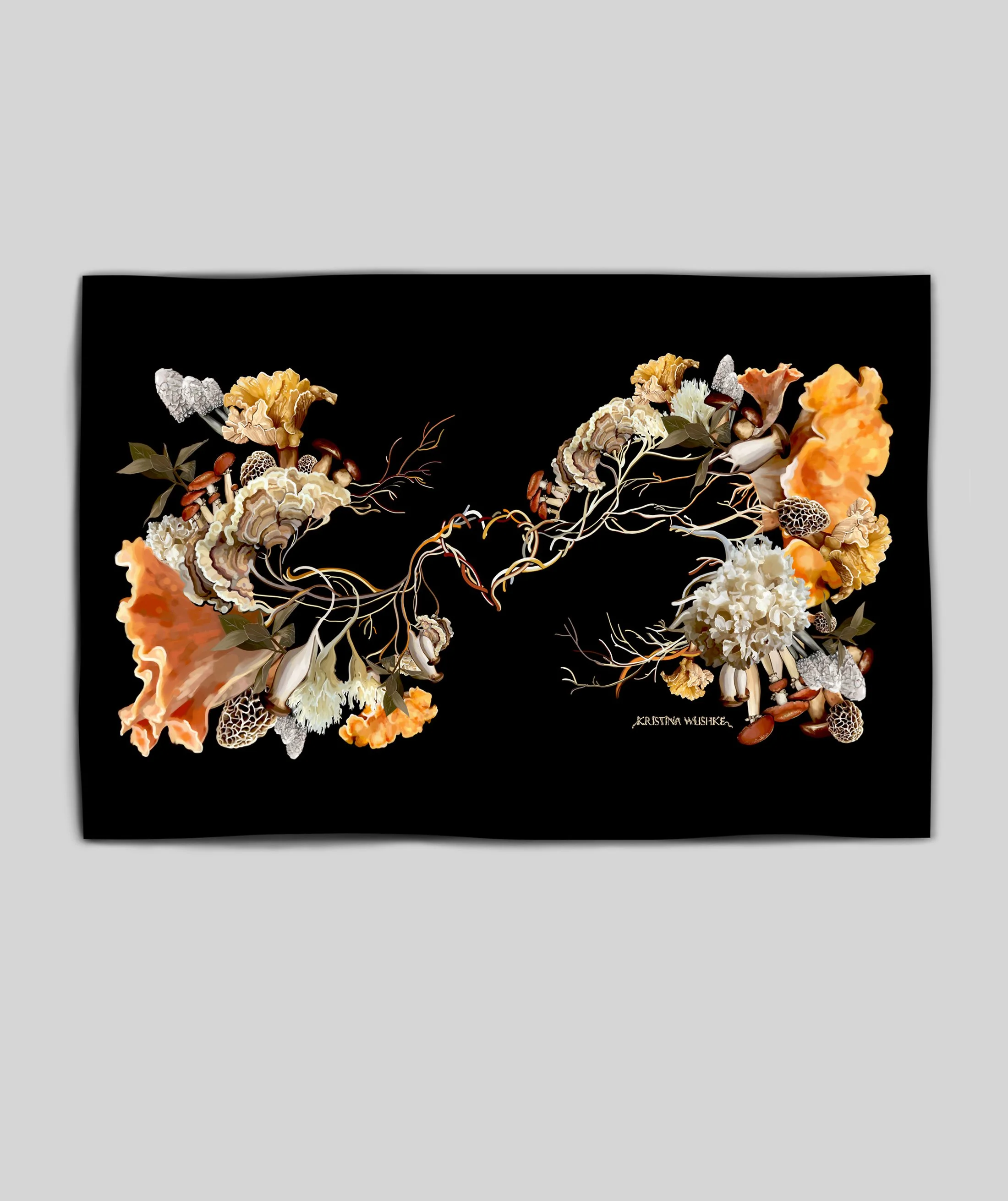 UNITY - in Black - Wool+Silk Shawl