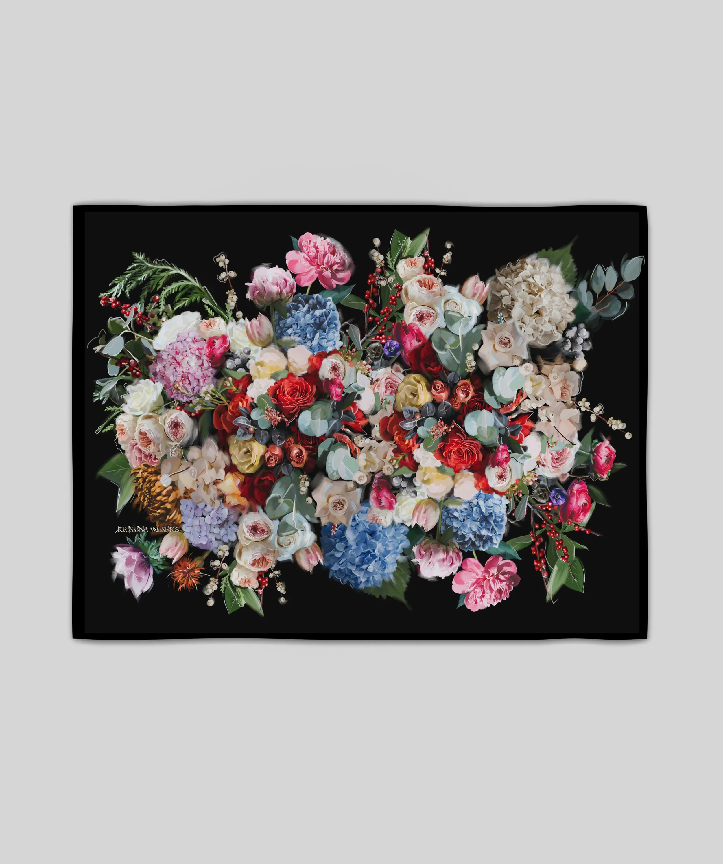 SOUL GARDEN in wool silk shawl