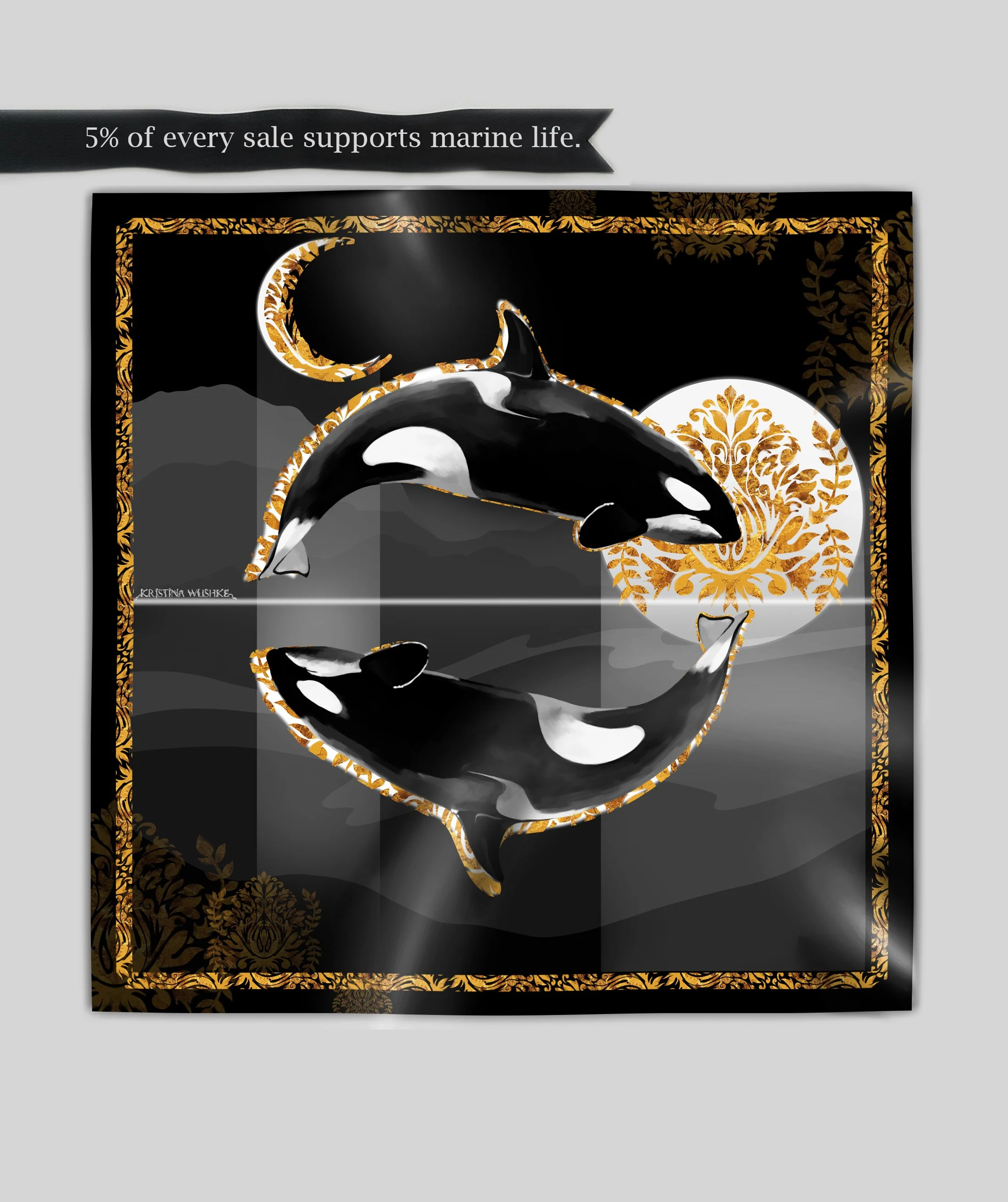 ORCAS silk scarf