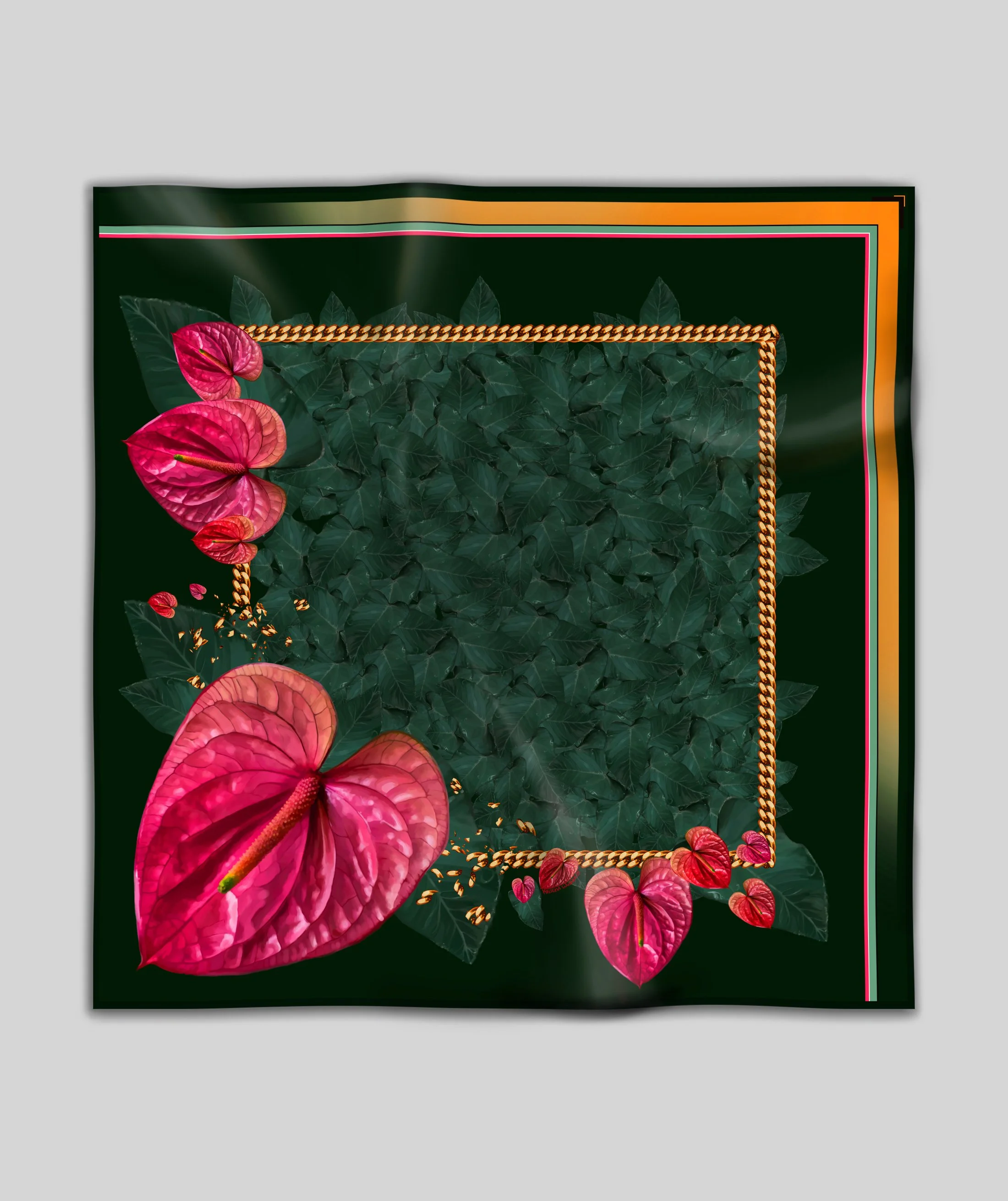 ANTHURIUM silk scarf