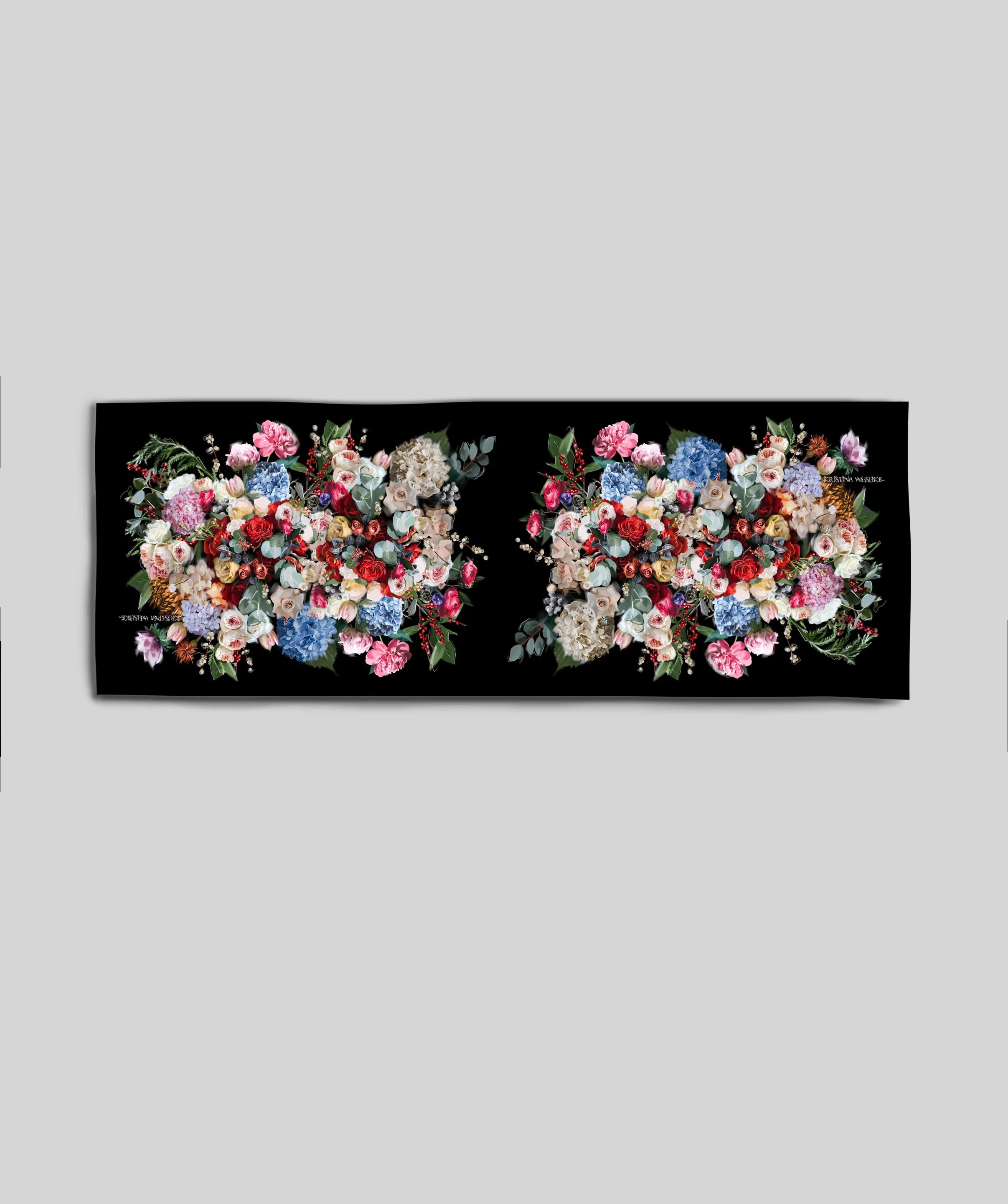 SOUL GARDEN wool silk scarf