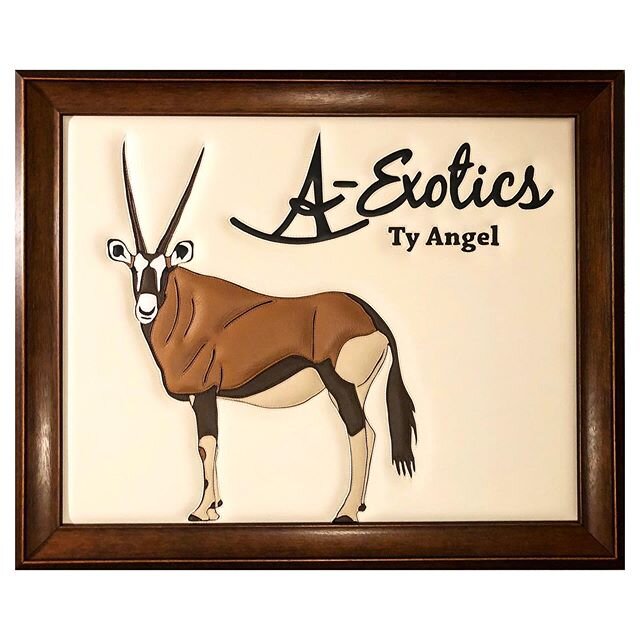 Custom business logo completed and delivered! #gemsbok #logo #unique #workingfromhome #nature #horns #wildlife #stitch #sew #create #localbusinessowners #vinyl #upholstery #ranchlife #custom #exotic #exoticanimals #southafrica #oryxgazella #antelope