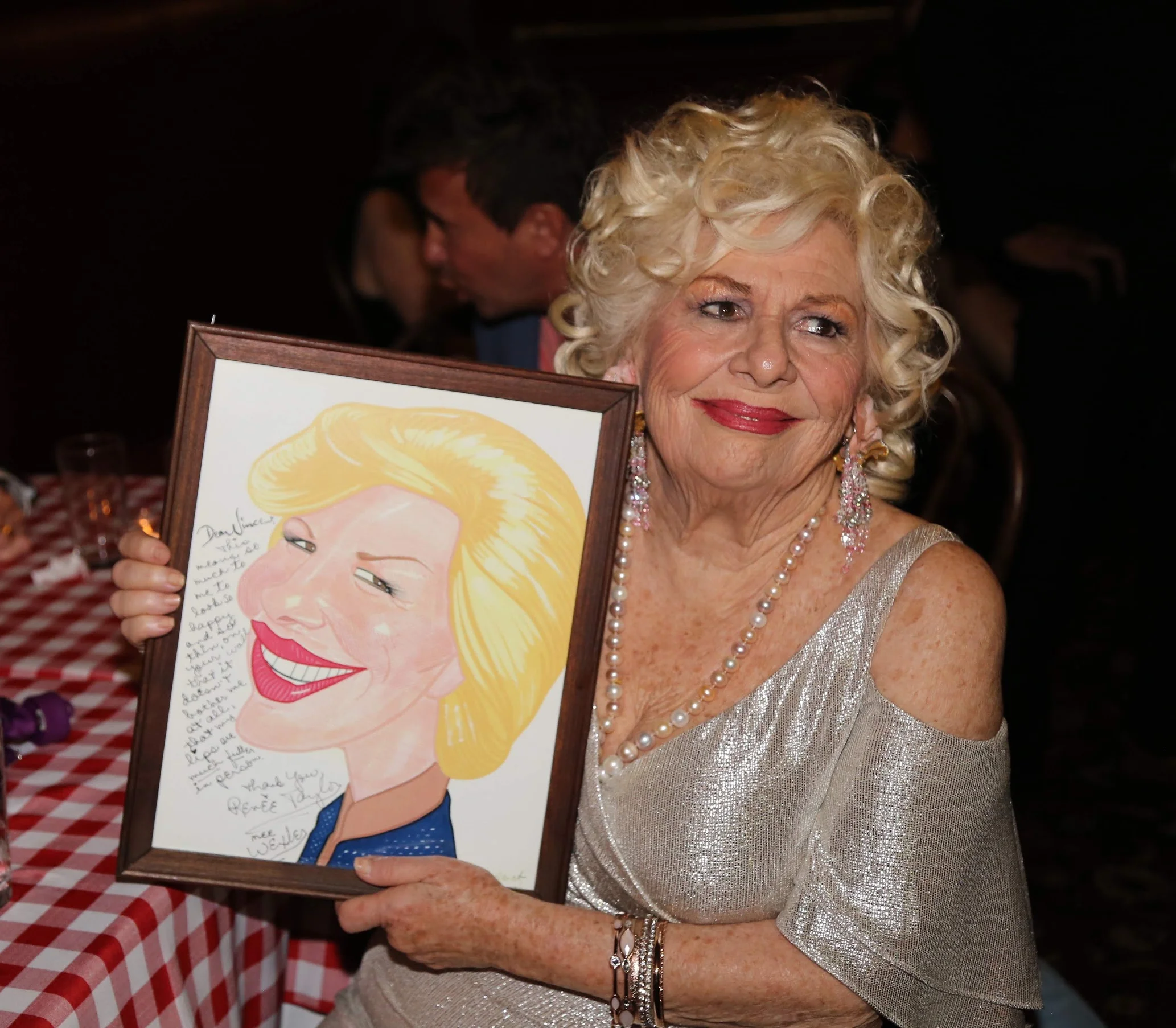 Renée with her Sardi's portrait
